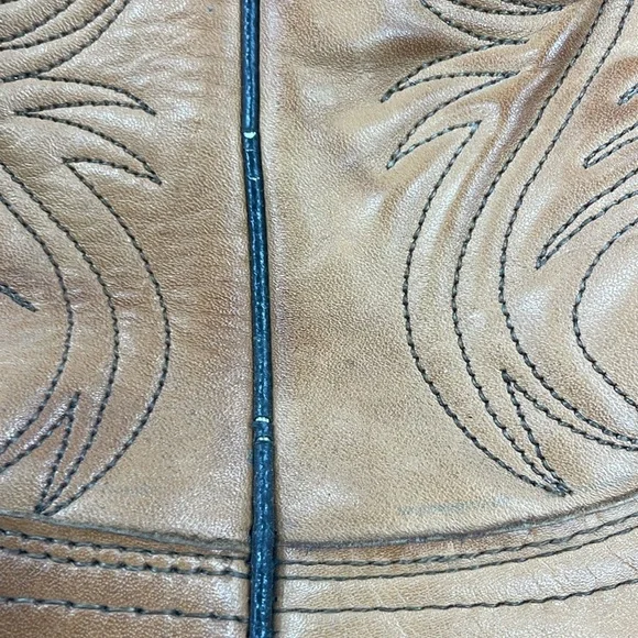 Abilene Womens Western Boots Leather Embroidered Pull On Boots in Brown Size 9.5 - Picture 14 of 14